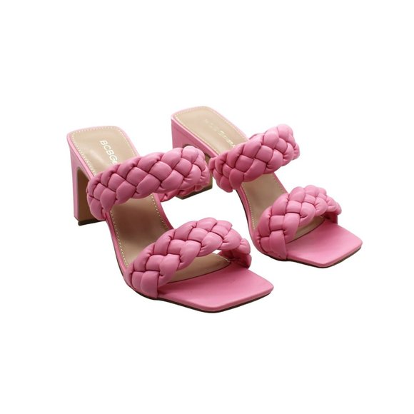 BCBGeneration Pink Braided Sandals - Picture 1 of 8